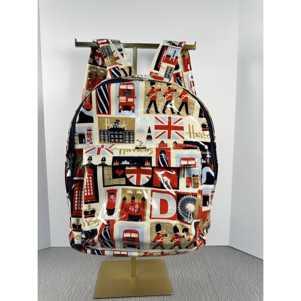 HARRODS London Iconic Backpack Nutcracker Guard Flag Doubledecker Bus PVC Coated